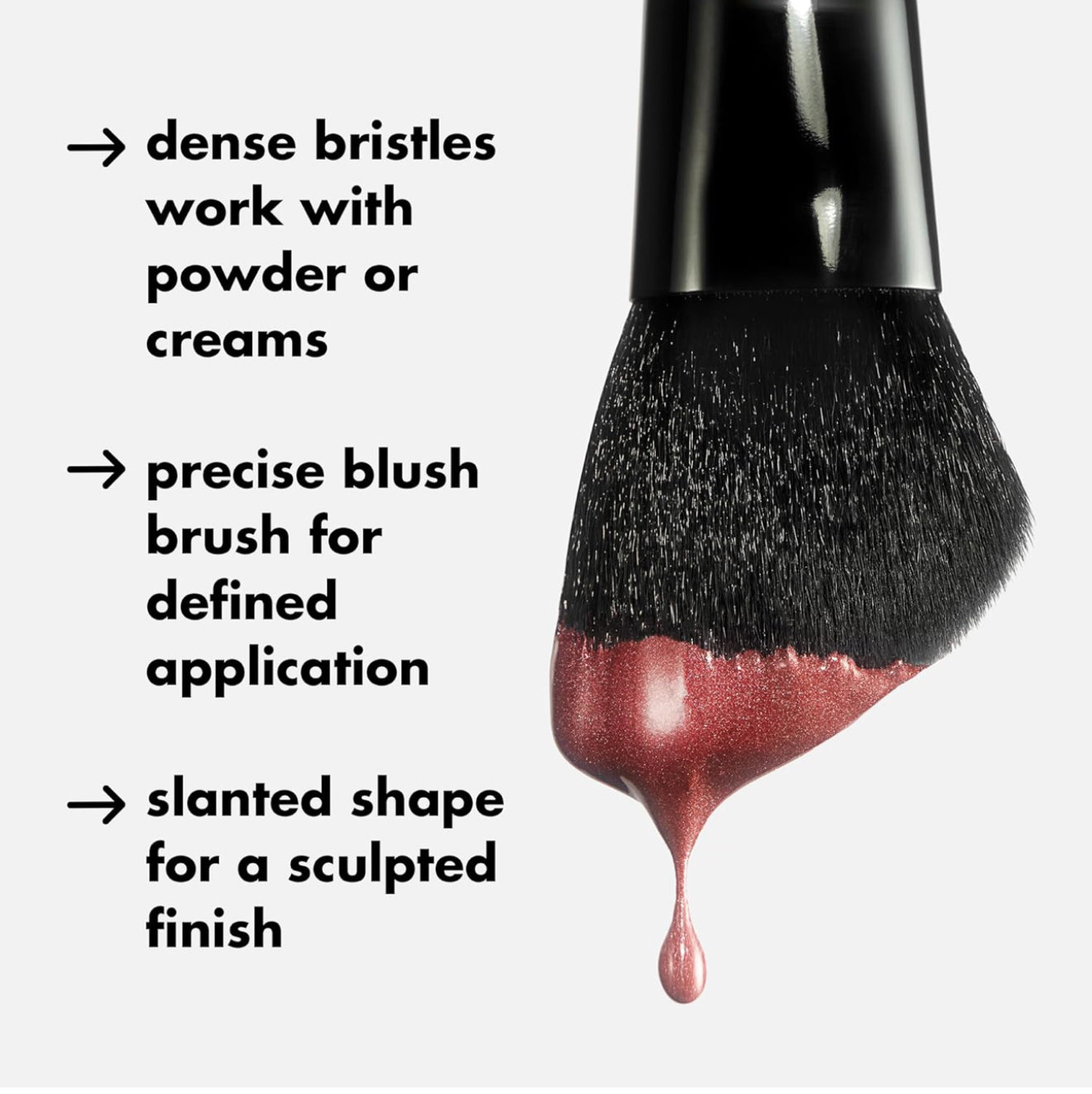 Elf Angled Blush Brush, Face Makeup Brush For A Sculpted Look, Great For Cream, Liquid Or Powder Blush, Bronzers & more, Vegan & Cruelty-Free