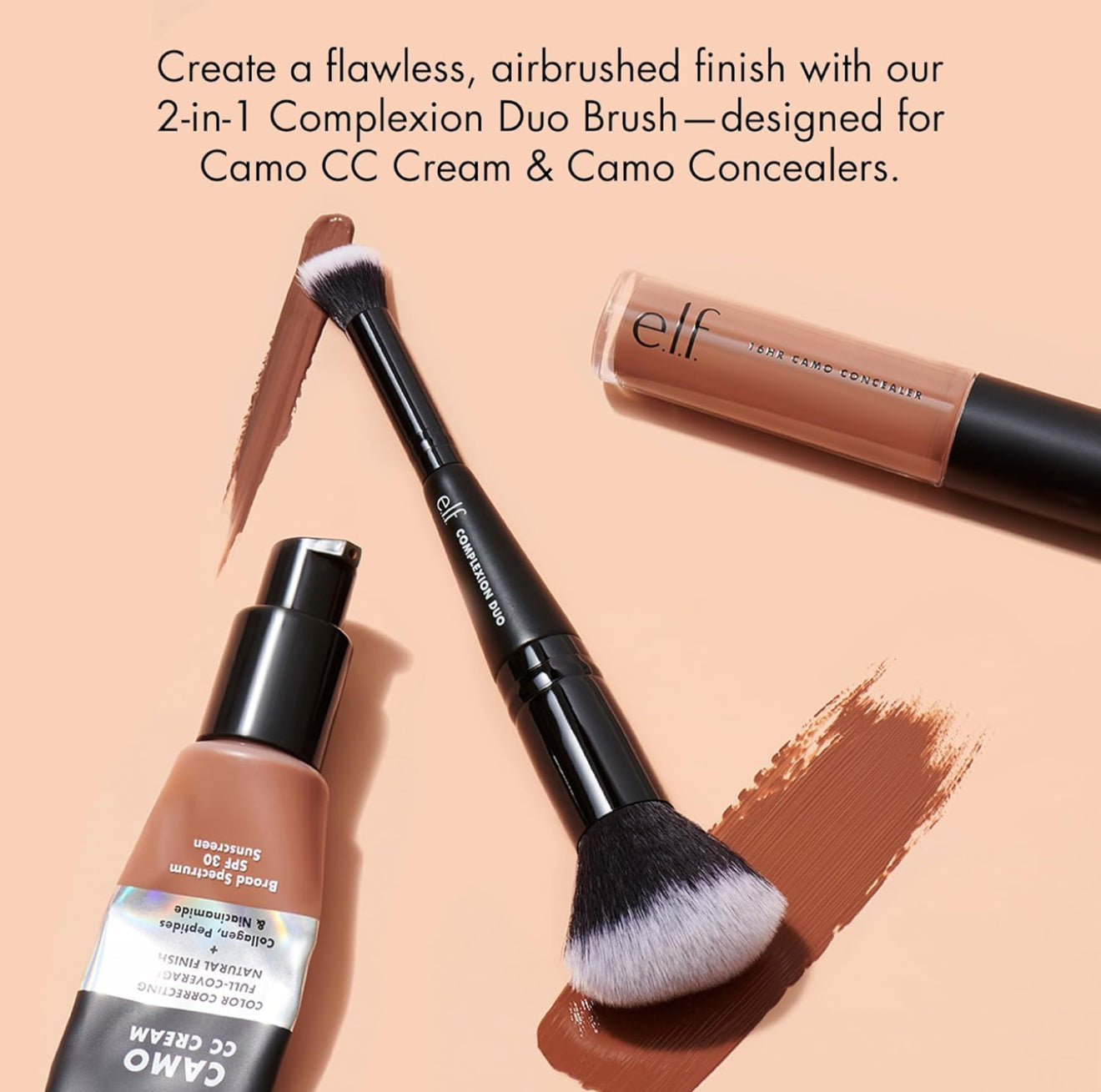 Elf Complexion Duo Brush, Makeup Brush