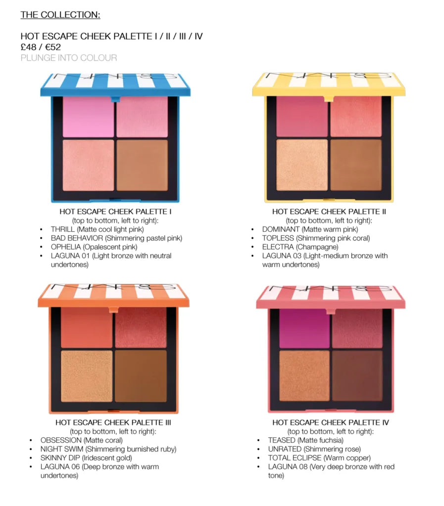 Nars Hot Escape Cheek Palette - I - Light
