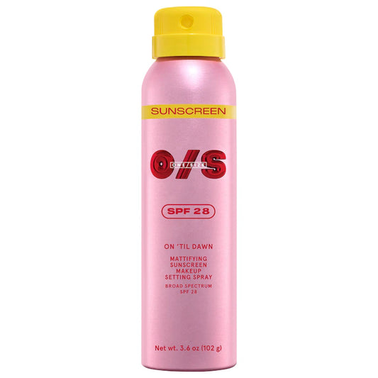 ONE/SIZE by Patrick Starrr 
On 'Til Dawn Mattifying Sunscreen Makeup Setting Spray SPF 28