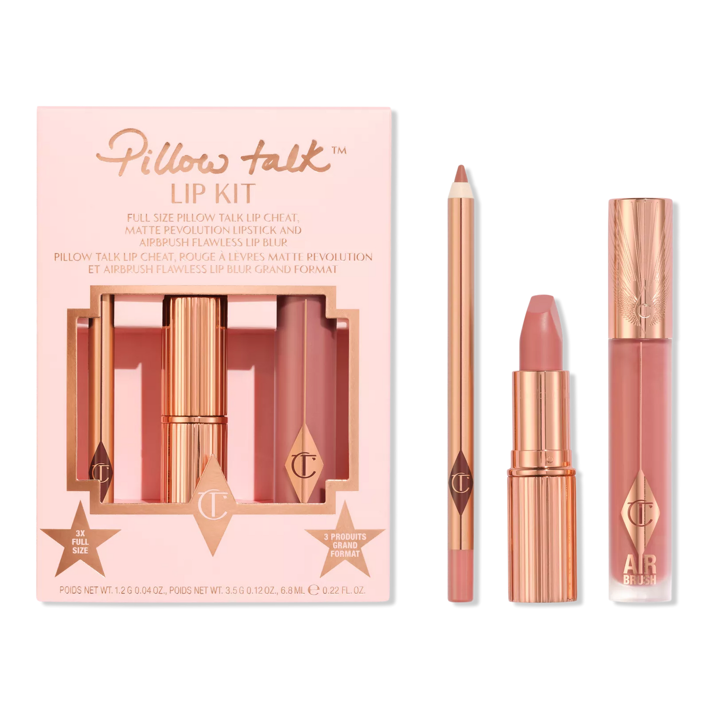 Charlotte tilbury The Pillow Talk Lip Kit - Nude-pink Lipstick, Liner & Gloss
