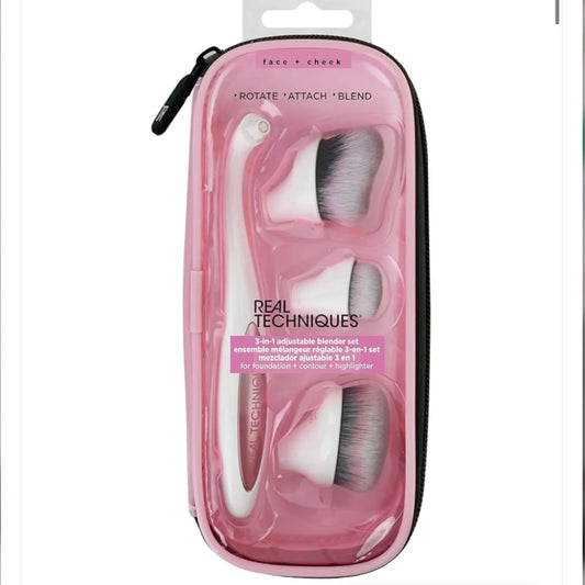 Real Techniques 3-in-1 Adjustable Blending Makeup Brush Set