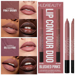 Huda beauty Lip Contour Mini Duo Blushed Pinks