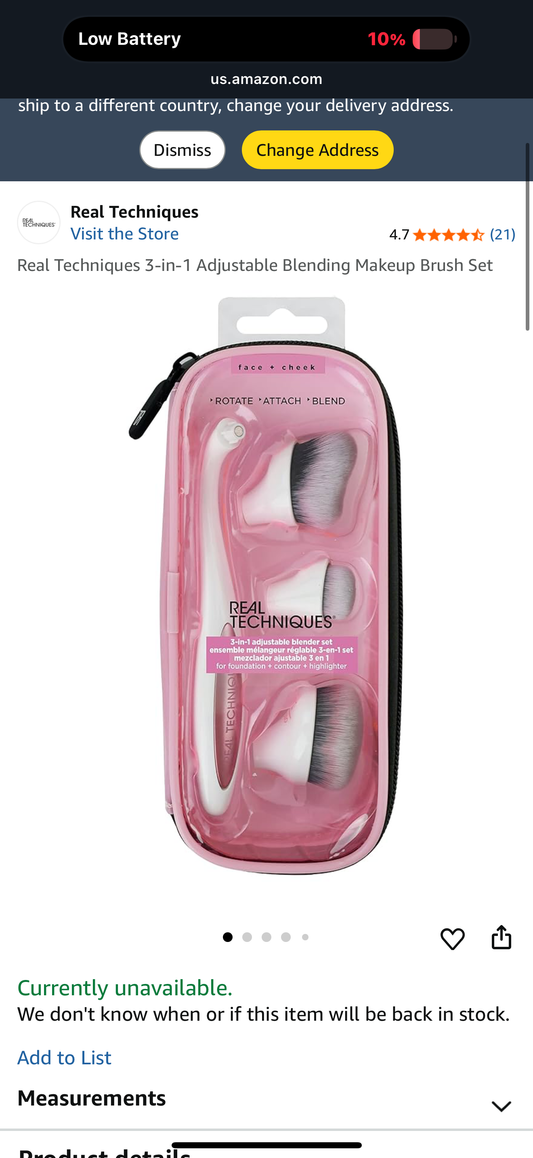 Real Techniques 3-in-1 Adjustable Blending Makeup Brush Set