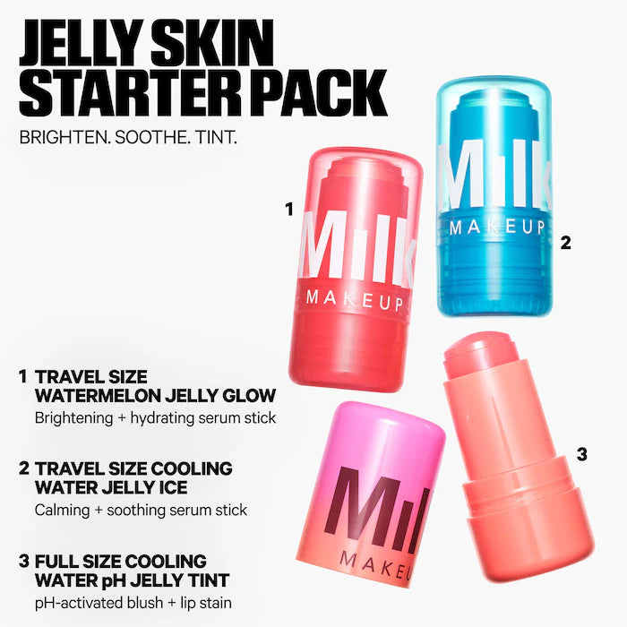 MILK MAKEUP 
Jelly Skin Starter Pack Skincare + Tint Trio