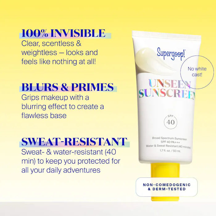 Supergoop!
Mini Unseen Sunscreen Invisible Broad Spectrum SPF 40 PA +++